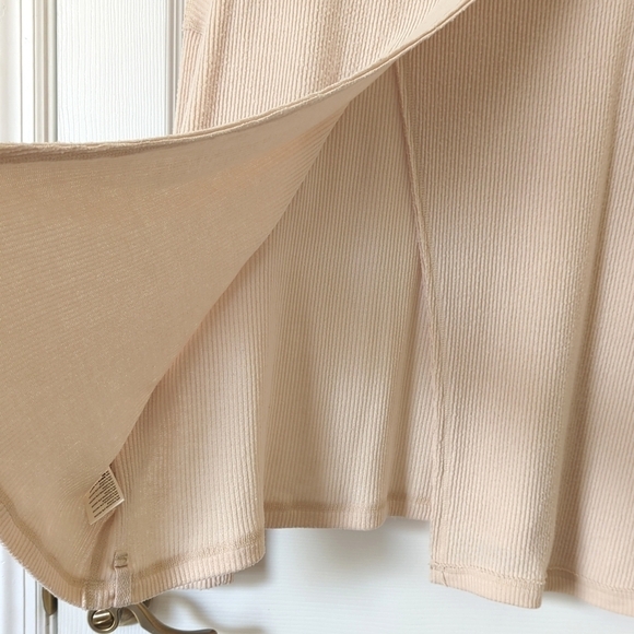 We The Free Juicy Oversized Rib Knit Cowl Neck Split Tulip Back Sweater Cream M - Picture 11 of 12